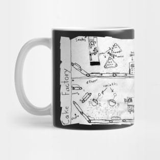 Crinkled Cake Factory Blueprint Mug